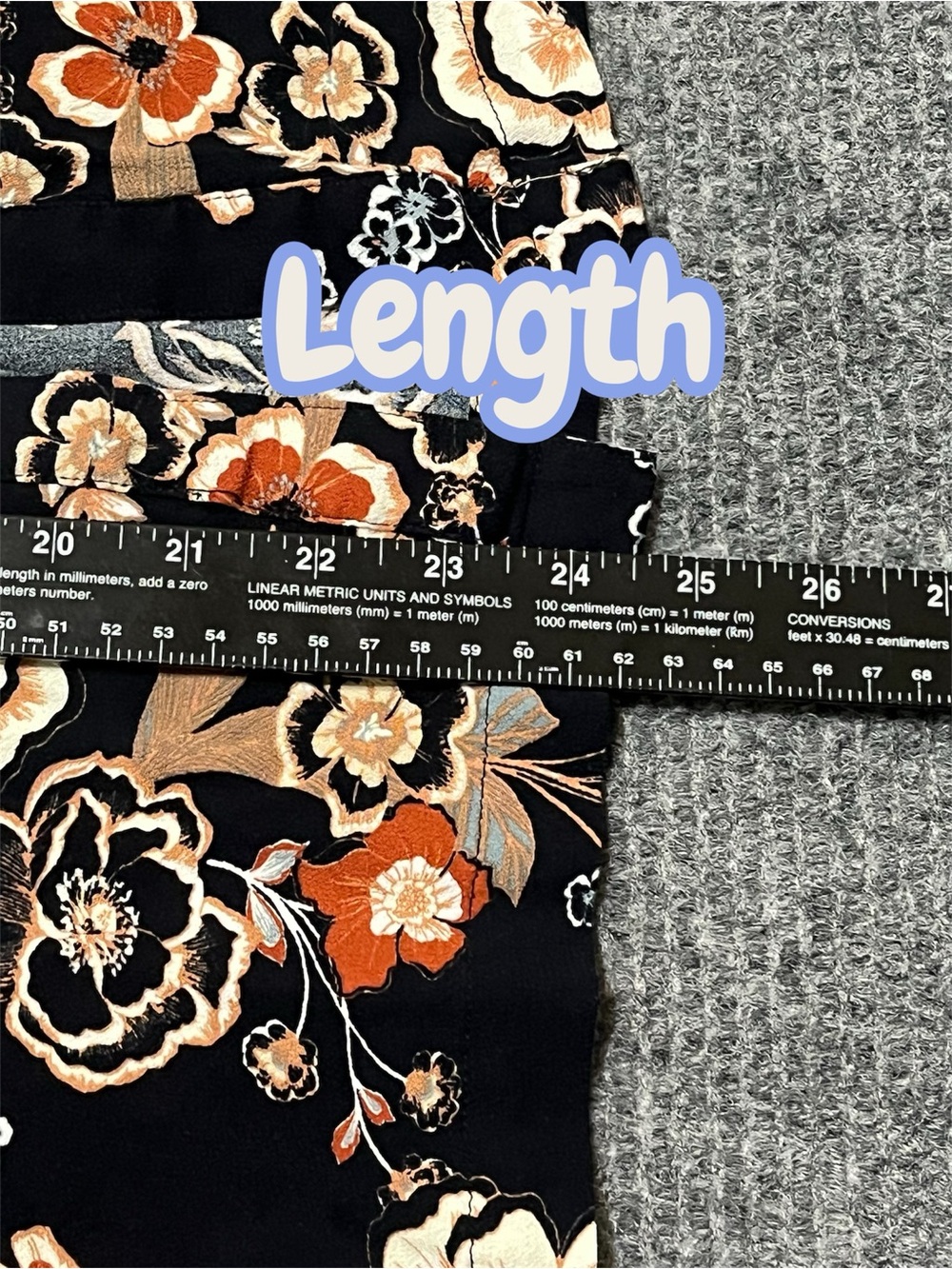 Cute Shyanne Large Floral Western Button Skirt Slip On Casual Comfortable Midi - Picture 6 of 7